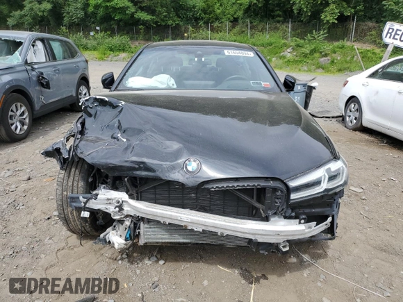 2021 BMW 5 Series 530i xDrive with VIN WBA13BJ08MWW93390, listed as a Copart auction lot 61654894 with 35,099 mi miles and Salvage Title. Bid and sale history available at carsss.com. Image 5.