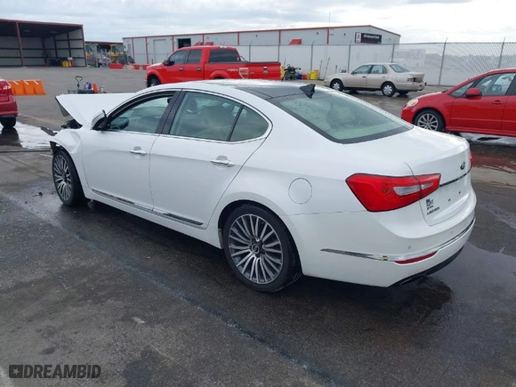 2014 Kia Cadenza Premium with VIN KNALN4D75E5133471, listed as a IAAI auction lot 40763295 with 103,513 mi miles. Bid and sale history available at carsss.com. Image 3.