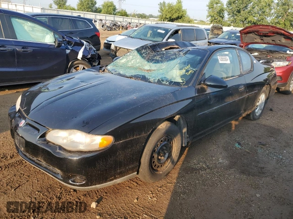 2002 Chevrolet Monte Carlo LS with VIN 2G1WW12E129172000, listed as a Copart auction lot 63665684 with 0 mi miles and Non Repairable. Bid and sale history available at carsss.com. Image 1.