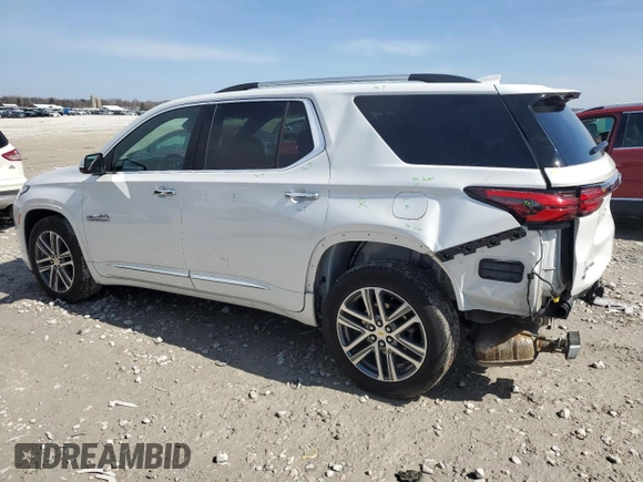 2022 Chevrolet Traverse High Country z VIN 1GNEVNKW0NJ192213, wystawiony jako Copart lot #49582805 z przebiegiem 22 588 mil mil oraz Szkoda całkowita • Salvage title. Historia ofert i sprzedaży dostępna na DreamBid. Obrazek 2.