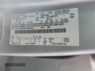 2015 Ford Escape Titanium with VIN 1FMCU9J94FUA83061, listed as a Copart auction lot 56286625 with 251,012 mi miles and Clean Title. Bid and sale history available at DreamBid. Image 12.