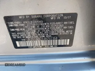 2018 Subaru Crosstrek Premium z VIN JF2GTABC9JH251364, wystawiony jako IAAI lot #41762768 z przebiegiem 136 933 mil mil oraz . Historia ofert i sprzedaży dostępna na DreamBid. Obrazek 9.