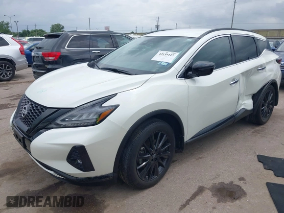 2023 Nissan Murano SV with VIN 5N1AZ2BJ2PC141944, listed as a IAAI auction lot 42159122 with 16,347 mi miles and . Bid and sale history available at DreamBid. Image 16.