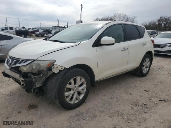 2012 Nissan Murano S with VIN JN8AZ1MU1CW103009, listed as a Copart auction lot 48693345 with 138,791 mi miles and Salvage Title. Bid and sale history available at carsss.com. Image 1.