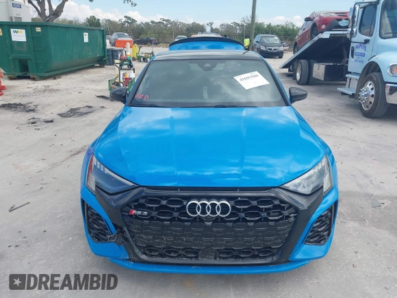 2022 Audi RS 3 with VIN WUAG4DGY2NA907150, listed as a IAAI auction lot 41693580 with 39,024 mi miles. Bid and sale history available at carsss.com. Image 13.