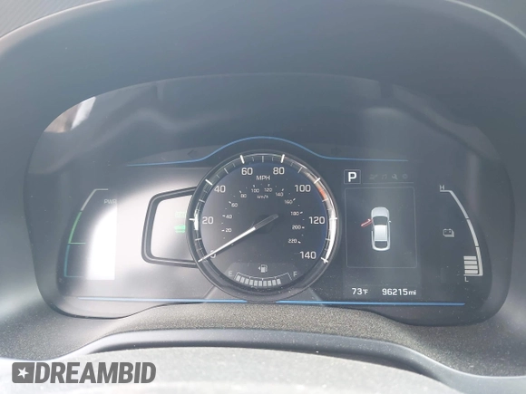 2017 Hyundai Ioniq Blue with VIN KMHC65LC2HU048243, listed as a IAAI auction lot 41945177 with 96,215 mi miles and . Bid and sale history available at DreamBid. Image 7.