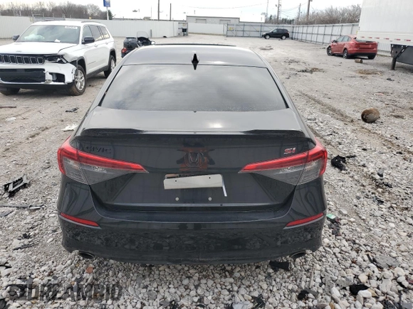 2022 Honda Civic Si with VIN 2HGFE1E55NH473130, listed as a Copart auction lot 46114755 with 34,367 mi miles and Salvage Title. Bid and sale history available at DreamBid. Image 6.