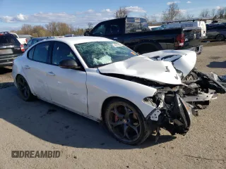 2019 Alfa Romeo Giulia Sport with VIN ZARFAMAN8K7599030, listed as a Copart auction lot 45877883 with 0 mi miles. Bid and sale history available at carsss.com. Image 4.