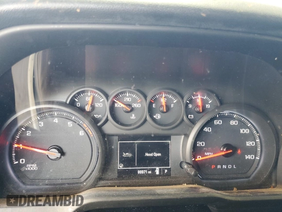 2020 Chevrolet Silverado 1500 Work Truck with VIN 3GCNWAEF8LG122810, listed as a Copart auction lot 52335935 with 99,971 mi miles and Clean Title. Bid and sale history available at carsss.com. Image 9.