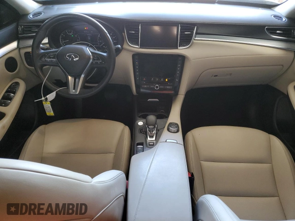 2020 Infiniti QX50 Luxe with VIN 3PCAJ5M3XLF112054, listed as a Copart auction lot 58483235 with 49,815 mi miles and Salvage title. Bid and sale history available at DreamBid. Image 8.