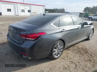 2018 Genesis G80 3.8L with VIN KMHGN4JE3JU230140, listed as a IAAI auction lot 41699214 with 35,864 mi miles. Bid and sale history available at carsss.com. Image 4.
