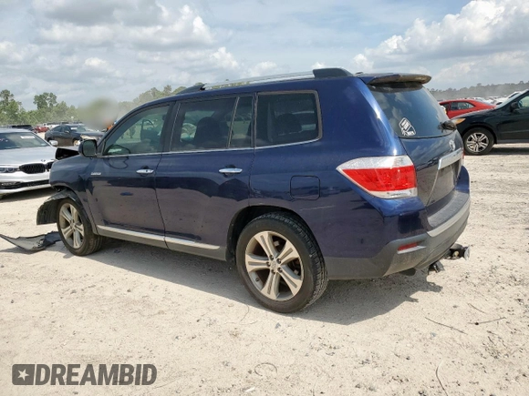 2012 Toyota Highlander Limited with VIN 5TDYK3EH3CS050227, listed as a Copart auction lot 58998135 with 216,701 mi miles and Salvage title. Bid and sale history available at DreamBid. Image 2.