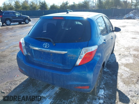 2013 Toyota Yaris L with VIN JTDKTUD32DD545255, listed as a IAAI auction lot 41356657 with 170,692 mi miles. Bid and sale history available at carsss.com. Image 4.