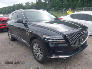 2021 Genesis GV80 z VIN KMUHB4SB4MU039947, wystawiony jako IAAI lot #42610803 z przebiegiem 91 189 mil mil oraz . Historia ofert i sprzedaży dostępna na DreamBid. Obrazek 1.