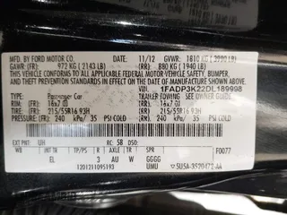 2013 Ford Focus SE with VIN 1FADP3K22DL189998, listed as a IAAI auction lot 42101141 with 116,170 mi miles and . Bid and sale history available at DreamBid. Image 9.