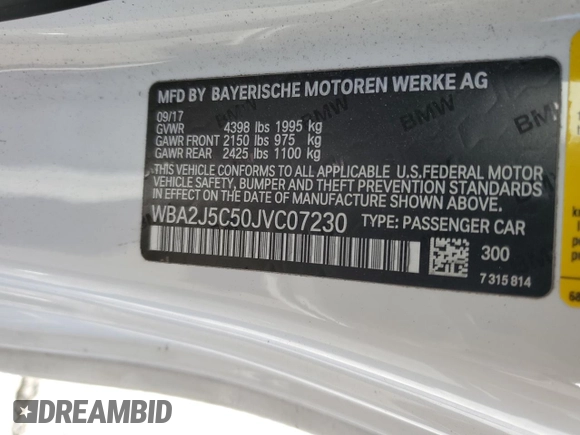 2018 BMW 2 Series M240i with VIN WBA2J5C50JVC07230, listed as a Copart auction lot 84936054 with 49,938 mi miles and Salvage Title. Bid and sale history available at carsss.com. Image 12.