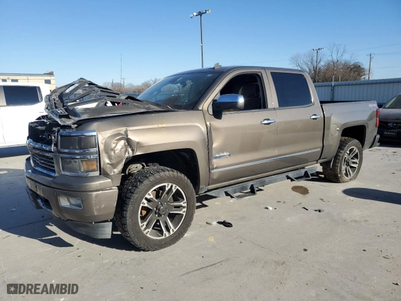 2014 Chevrolet Silverado 1500 High Country with VIN 3GCUKTEC1EG382283, listed as a Copart auction lot 88636695 with 0 mi miles and Salvage Title. Bid and sale history available at carsss.com. Image 1.
