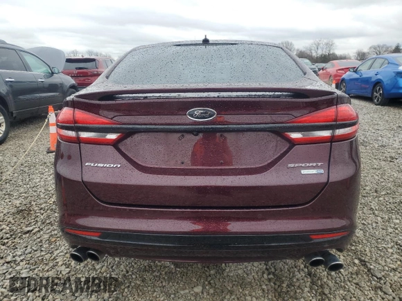 2017 Ford Fusion Sport with VIN 3FA6P0VPXHR298828, listed as a Copart auction lot 48044775 with 69,138 mi miles and Salvage Title. Bid and sale history available at carsss.com. Image 6.