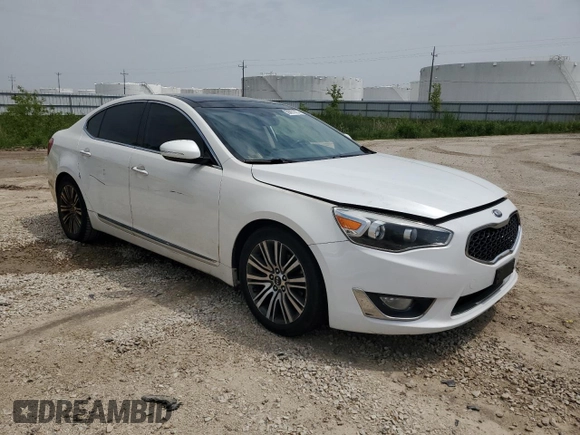 2014 Kia Cadenza Premium z VIN KNALN4D71E5121043, wystawiony jako Copart lot #59667395 z przebiegiem 244 797 mil mil oraz Czysty tytuł • Clean title. Historia ofert i sprzedaży dostępna na DreamBid. Obrazek 4.