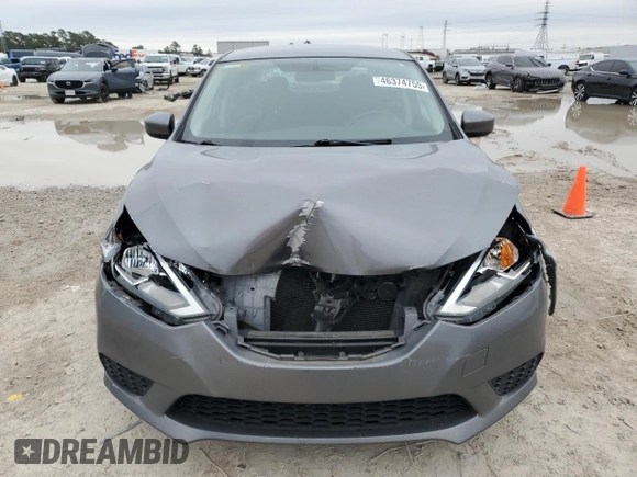 2017 Nissan Sentra SV with VIN 3N1AB7APXHL648420, listed as a Copart auction lot 46374755 with 150,746 mi miles and Salvage Title. Bid and sale history available at carsss.com. Image 5.