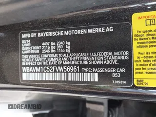 2015 BMW X1 sDrive28i z VIN WBAVM1C52FVW56961, wystawiony jako IAAI lot #42053931 z przebiegiem 97 648 mil mil oraz . Historia ofert i sprzedaży dostępna na DreamBid. Obrazek 9.
