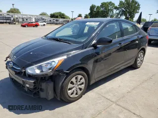 2017 Hyundai Accent SE with VIN KMHCT4AE4HU245762, listed as a Copart auction lot 55412985 with 74,166 mi miles and Salvage Title. Bid and sale history available at carsss.com. Image 1.