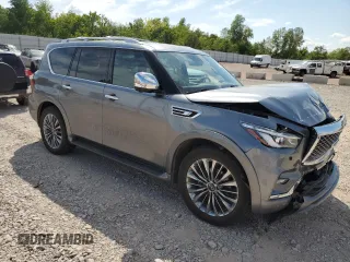 2021 Infiniti QX80 SENSORY with VIN JN8AZ2BC6M9475879, listed as a Copart auction lot 70437604 with 0 mi miles and Salvage Title. Bid and sale history available at carsss.com. Image 4.