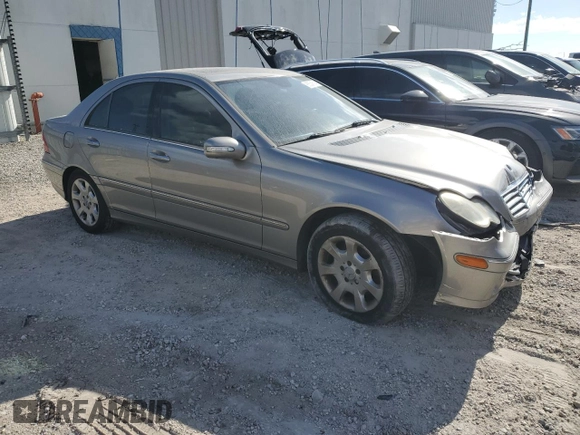 2005 Mercedes-Benz C 240 with VIN WDBRF81J65F675866, listed as a Copart auction lot 85534514 with 150,767 mi miles and Salvage Title. Bid and sale history available at DreamBid. Image 4.
