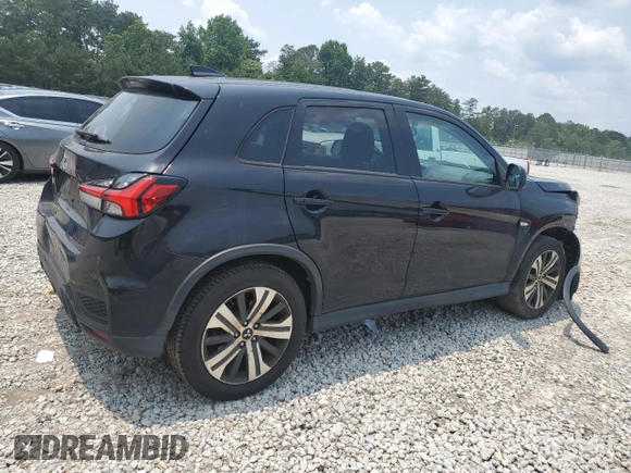 2020 Mitsubishi Outlander ES with VIN JA4AP3AU4LU017135, listed as a Copart auction lot 59336795 with 91,576 mi miles and Salvage title. Bid and sale history available at DreamBid. Image 3.