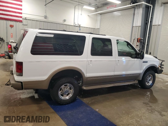 2003 Ford Excursion с VIN 1FMSU45F83EA56921, выставлен на аукционе Copart как лот 49847395 с пробегом 264 040 миль миль и Чистый • Clean title. История ставок и продаж доступна на DreamBid. Изображение 3.