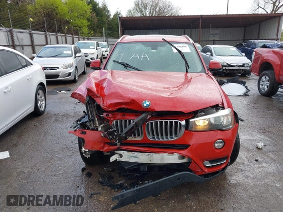 2015 BMW X3 xDrive28i with VIN 5UXWX9C53F0D53537, listed as a IAAI auction lot 41958100 with 165,866 mi miles. Bid and sale history available at carsss.com. Image 13.