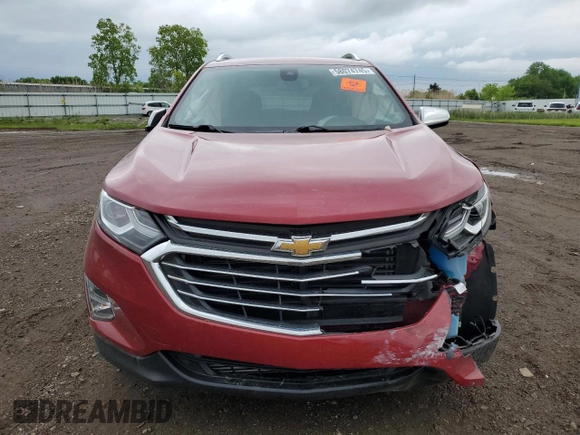 2021 Chevrolet Equinox Premier with VIN 2GNAXNEVXM6135783, listed as a Copart auction lot 58074745 with 45,952 mi miles and Salvage title. Bid and sale history available at DreamBid. Image 5.