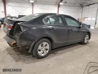 2015 Honda Civic Sedan LX with VIN 19XFB2F58FE117098, listed as a Copart auction lot 48234725 with 53,588 mi miles and Salvage Title. Bid and sale history available at carsss.com. Image 3.