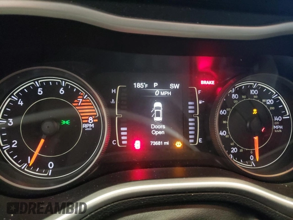 2018 Jeep Cherokee Latitude Plus with VIN 1C4PJMLX7JD558255, listed as a Copart auction lot 64644675 with 73,681 mi miles and Salvage title. Bid and sale history available at DreamBid. Image 9.