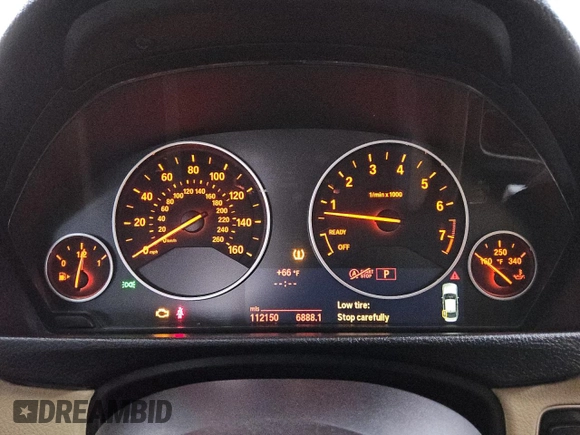2013 BMW 3 Series 328i with VIN WBA3A5C50DF603562, listed as a Copart auction lot 58589135 with 112,150 mi miles and Salvage title. Bid and sale history available at DreamBid. Image 9.