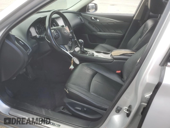 2014 Infiniti Q50 with VIN JN1BV7AP0EM688292, listed as a Copart auction lot 44427385 with 174,233 mi miles and Salvage title. Bid and sale history available at DreamBid. Image 7.