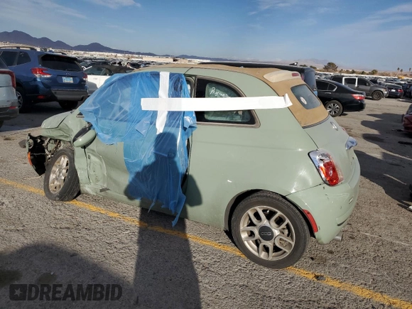 2013 FIAT 500 Pop with VIN 3C3CFFDR7DT554334, listed as a Copart auction lot 44164085 with 77,265 mi miles and Salvage title. Bid and sale history available at DreamBid. Image 2.