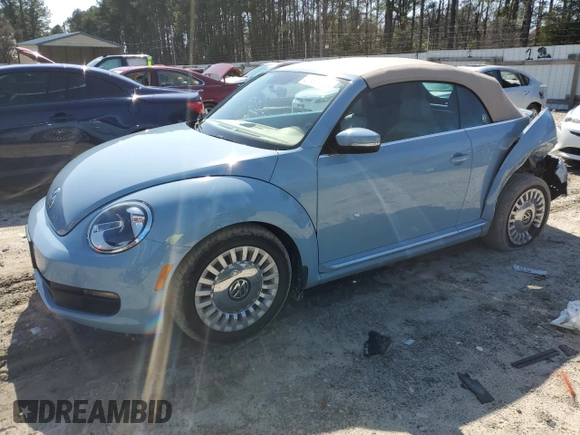 2015 Volkswagen Beetle 1.8T w/Tech with VIN 3VW517AT6FM814726, listed as a Copart auction lot 51413895 with 59,007 mi miles and Salvage Title. Bid and sale history available at DreamBid. Image 1.