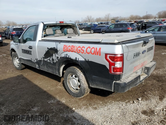 2018 Ford F-150 XL with VIN 1FTMF1CB4JKE24807, listed as a Copart auction lot 46630145 with 114,564 mi miles and Salvage Title. Bid and sale history available at carsss.com. Image 2.