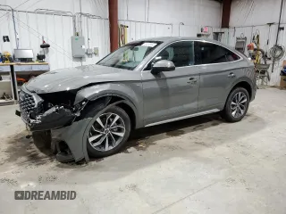 2023 Audi Q5 Sportback S line Premium with VIN WA14AAFY9P2013338, listed as a Copart auction lot 53310054 with 15,425 mi miles and Salvage title. Bid and sale history available at DreamBid. Image 1.