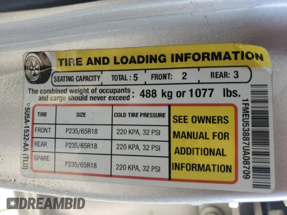 2007 Ford Explorer Sport Trac Limited z VIN 1FMEU53887UA08709, wystawiony jako Copart lot #41734265 z przebiegiem 204 505 mil mil oraz Szkoda całkowita • Salvage title. Historia ofert i sprzedaży dostępna na DreamBid. Obrazek 12.