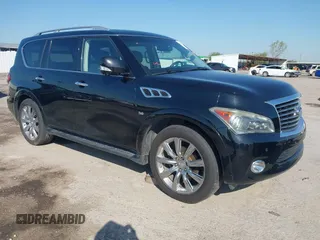 2014 Infiniti QX80 z VIN JN8AZ2NF2E9553274, wystawiony jako IAAI lot #41964242 z przebiegiem 95 667 mil mil oraz . Historia ofert i sprzedaży dostępna na DreamBid. Obrazek 1.