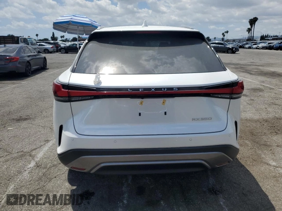 2024 Lexus RX 350 with VIN 2T2BAMBA5RC045694, listed as a Copart auction lot 56254925 with 2,956 mi miles and Salvage title. Bid and sale history available at DreamBid. Image 6.