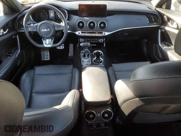 2023 Kia Stinger GT-Line with VIN KNAE35LD7P6134274, listed as a Copart auction lot 47412895 with 34,413 mi miles and Salvage Title. Bid and sale history available at DreamBid. Image 8.