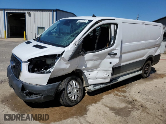 2023 Ford Transit Cargo z VIN 1FTBR1Y86PKB56878, wystawiony jako Copart lot #57893075 z przebiegiem 25 357 mil mil oraz Czysty tytuł • Clean title. Historia ofert i sprzedaży dostępna na DreamBid. Obrazek 1.