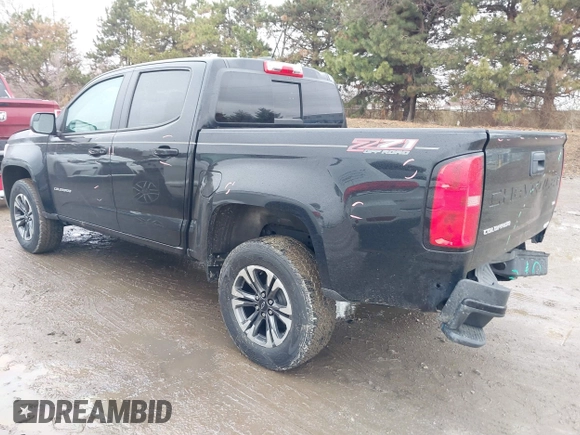 2021 Chevrolet Colorado 4WD Z71 with VIN 1GCGTDEN7M1282445, listed as a IAAI auction lot 41737419 with 27,187 mi miles and . Bid and sale history available at DreamBid. Image 3.