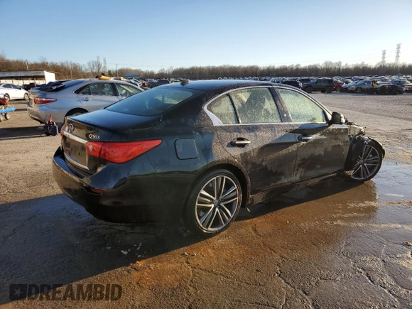 2017 Infiniti Q50 Premium with VIN JN1EV7APXHM736981, listed as a Copart auction lot 42047335 with 55,844 mi miles and Salvage Title. Bid and sale history available at carsss.com. Image 3.