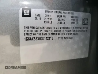 2016 Cadillac CTS Luxury Collection AWD with VIN 1G6AX5SX0G0112110, listed as a Copart auction lot 60739975 with 63,722 mi miles and Salvage title. Bid and sale history available at DreamBid. Image 12.