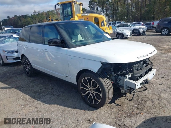 2019 Land Rover Range Rover with VIN SALGS5RE9KA541283, listed as a IAAI auction lot 40816626 with 97,958 mi miles. Bid and sale history available at carsss.com. Image 1.