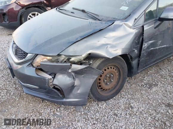 2013 Honda Civic LX with VIN 19XFB2F53DE211127, listed as a IAAI auction lot 41769125 with 165,501 mi miles and . Bid and sale history available at DreamBid. Image 6.